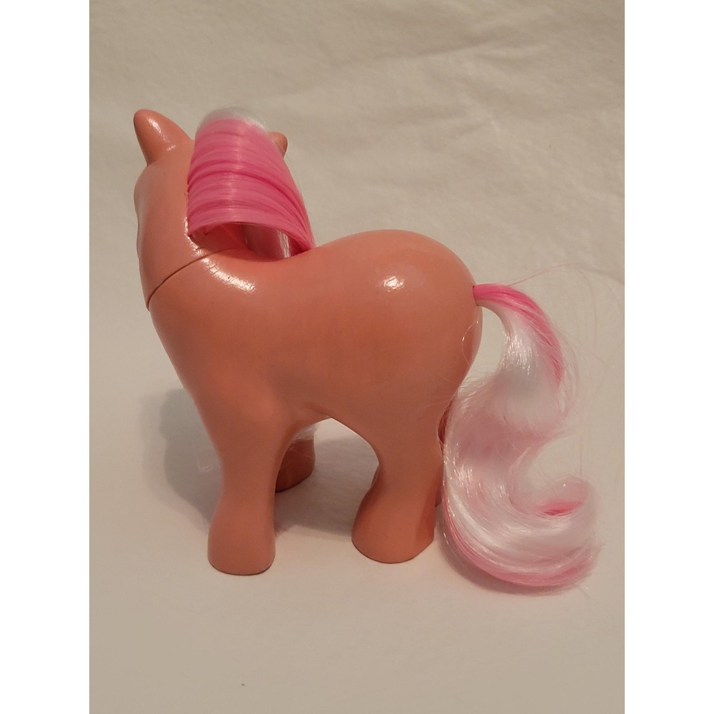 CUSTOM Little Pony G1 Sweet Clover Vintage Pink Peach Flowers OOAK REPAINT - Picture 6 of 7